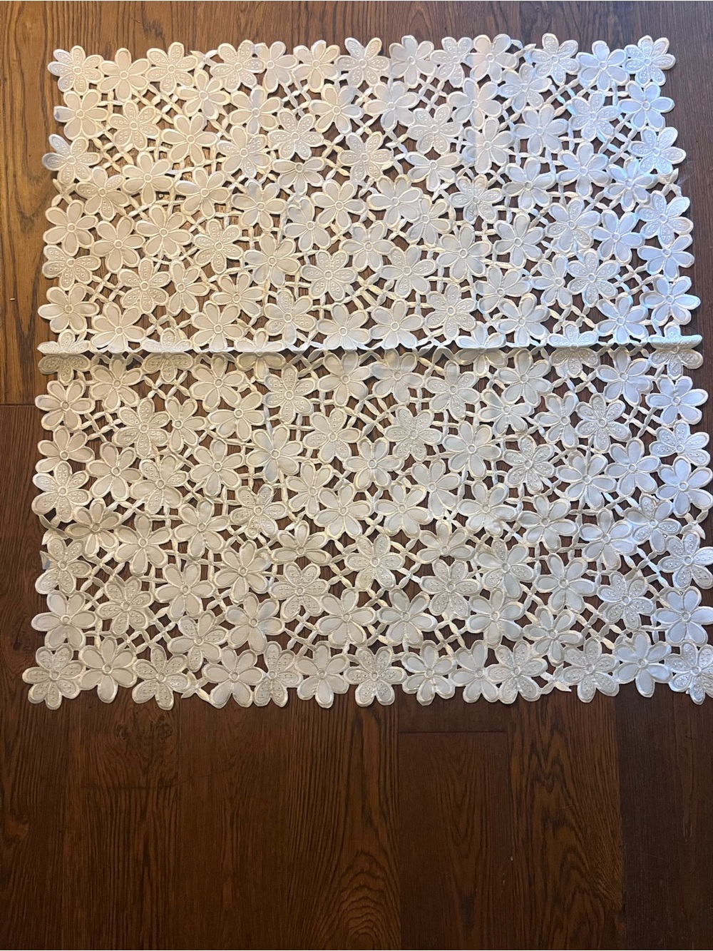 Cream Floral Lace Table Runner - Home Dining